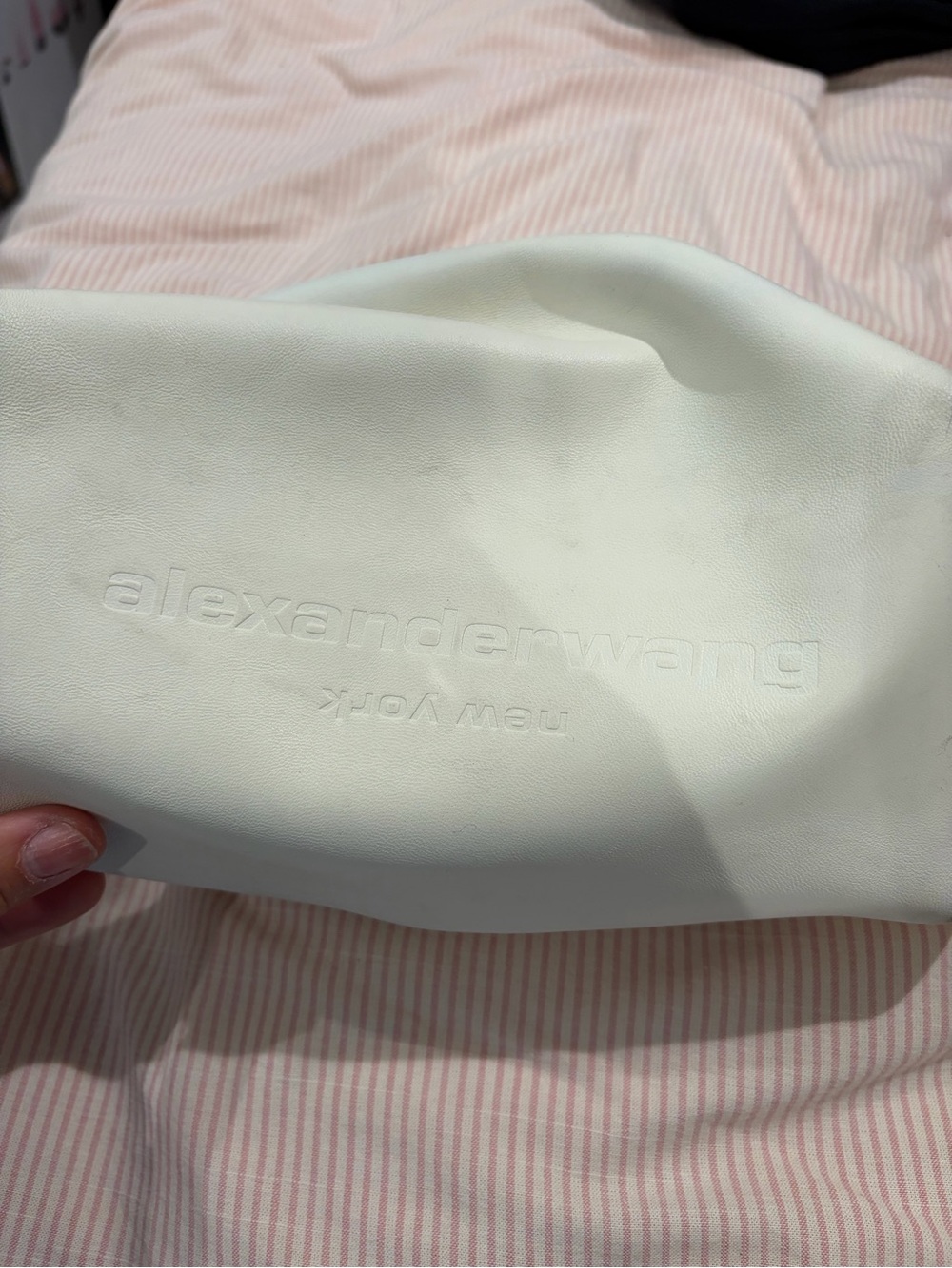 Alexander Wang Cream Ruched Mini Shoulder Bag - Picture 2 of 6